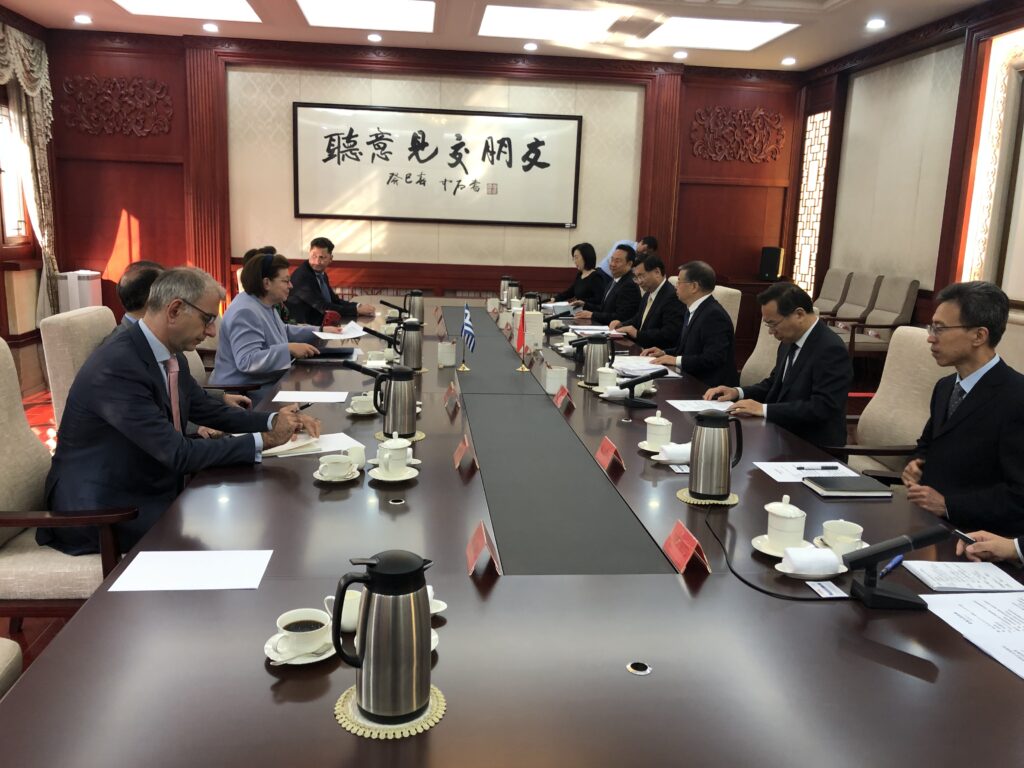 Πολιτικές επαφές υψηλού επιπέδου της Υπουργού Πολιτισμού Λίνας Μενδώνη, στο Πεκίνο